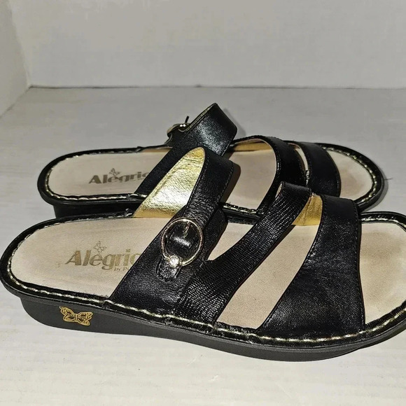 Alegria Venice Textured Sandals Black SZ US 9.5-10 EUR 40 - Picture 3 of 10